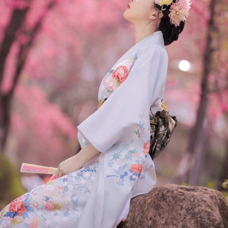 Quimono japonês tradicional para mulheres, banquete primavera e outono, roupas de dança, roupão novo, fotografia antiga, fotografia, foto roupa
