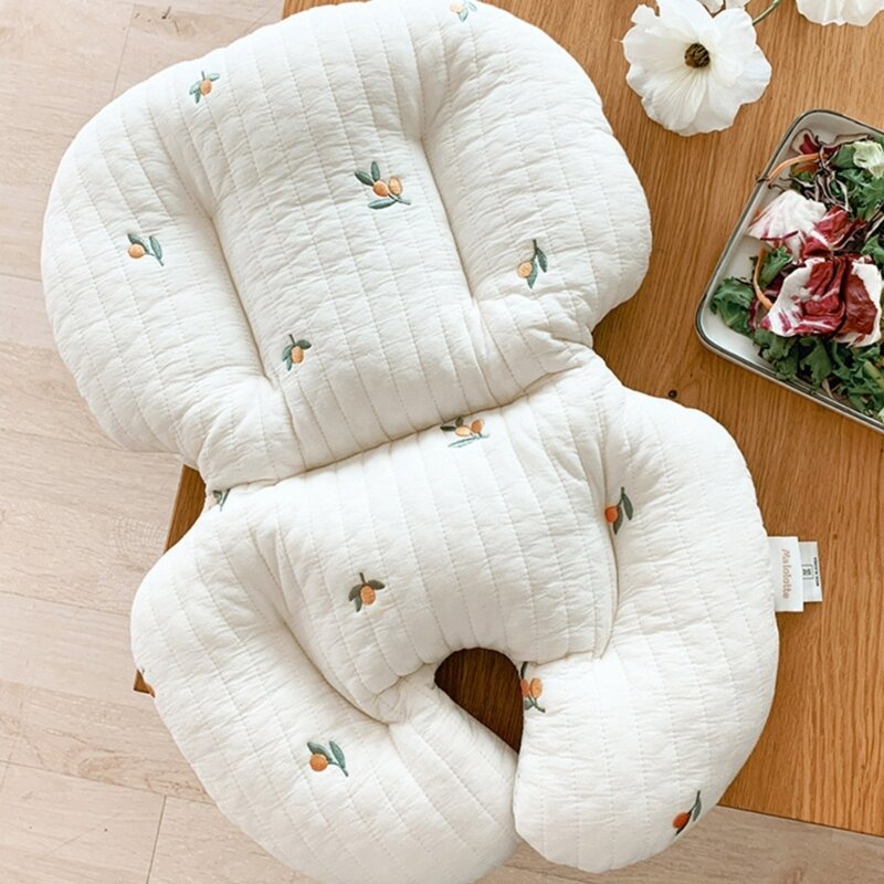K5DD Cuscino per seggiolone per bambini, cuscino spesso con stampa adorabile per passeggini Seggiolone per bambini Fodera per da