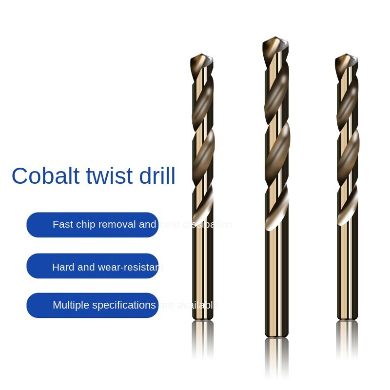 M35 Cobalt HSS Straight Shank Twist Broca, Cortador de furos, Ferramentas elétricas para perfuração de metais, Aço inoxidável