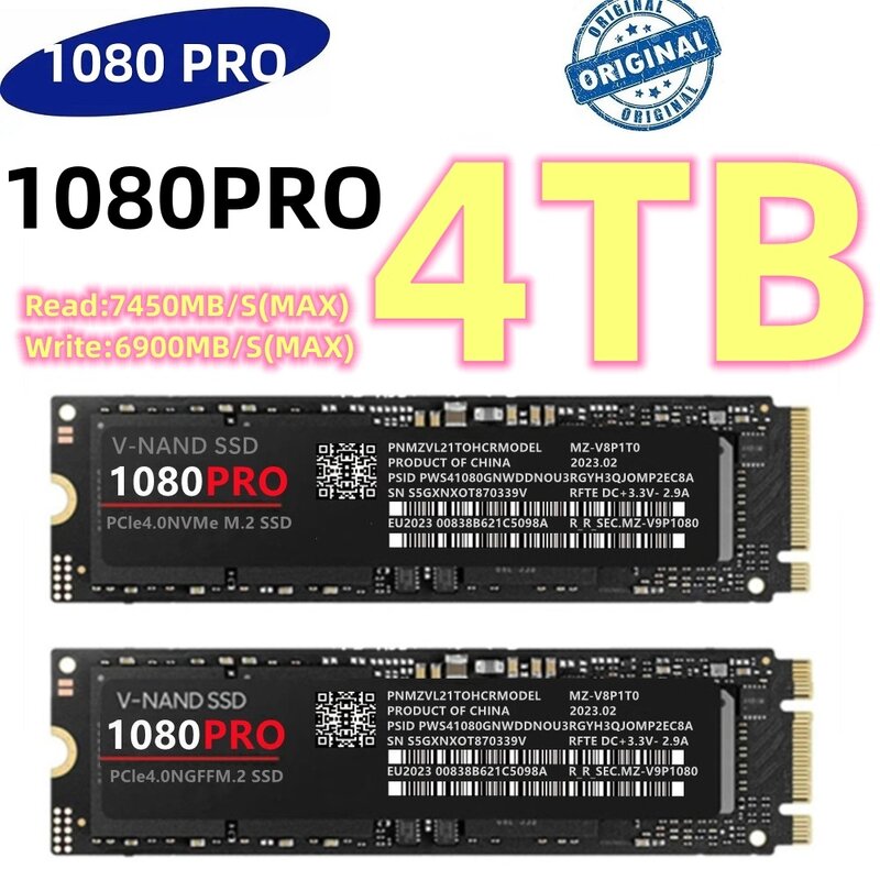 1080pro 4Tb 2Tb 1Tb Originele Ssd M.2 2280 Pcie 4.0 Nvme Ngff Lezen Solid State Harde Schijf Voor Game Console/Laptop/Pc Game Laptop