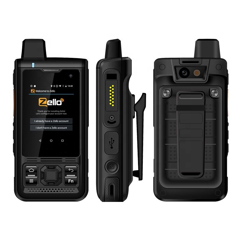 Rungee b8000 zello ptt walkie talkie intercom smartphone ip68 à prova dip68 água 2.4 android tela de toque android 8.1 quad core 8gm
