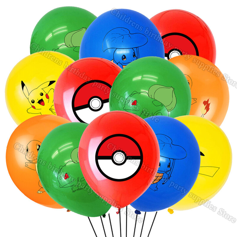 /20pcs pokemon pikachu 12inch infla tie Latex Ballon Anime Tier Kinder Geburtstags feier liefert DIY Geschenk Party Dekoration