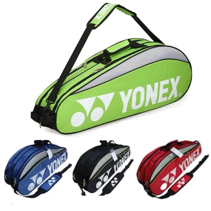 YONEX-Saco de Badminton Original com Compartimento de Sapatos para Homens e Mulheres, Bolsa de Esportes Peteca, Max 3 Raquetes, 9332 Saco