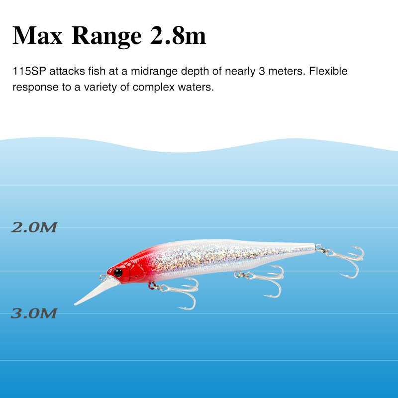 TSURINOYA 115S NYX غرق البلمة Jerkbait 18.5 جرام 115 مللي متر المياه المالحة التنغستن نظام الوزن الاصطناعي المهنية الصيد إغراء