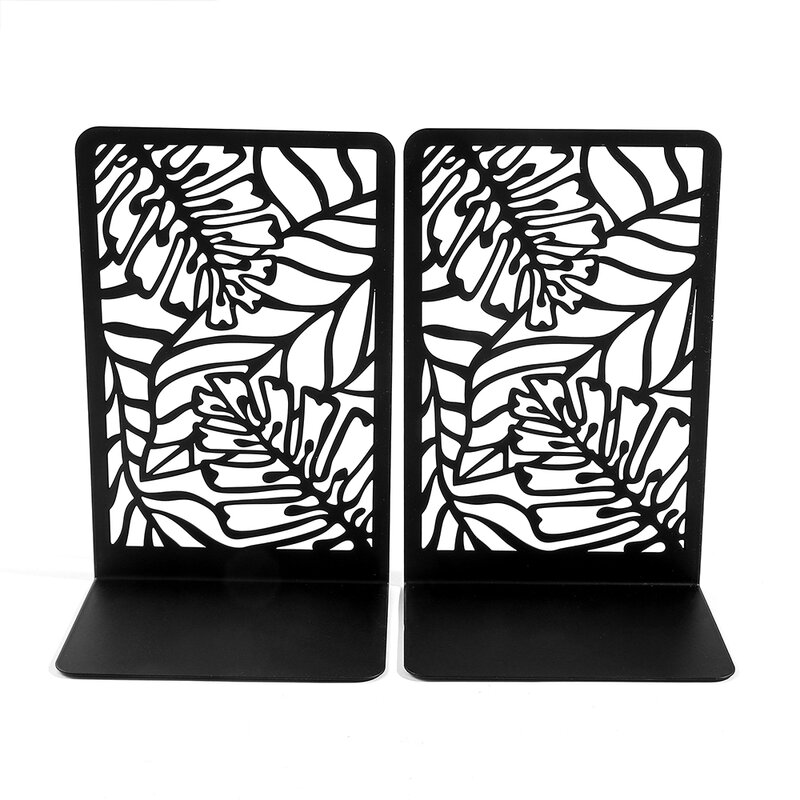 2Pcs Banana Leaf Book Ends for Book Lovers Bookend for Heavy Books Home Book rack Holder Office Desktop Supplies for Woman Man