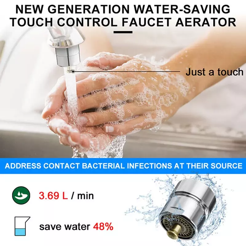 Brand New Valve Bubbler Kitchen Kitchen Faucets Nozzle One-button Outlet Copper Water Saving 1pcs Copper + Plastic