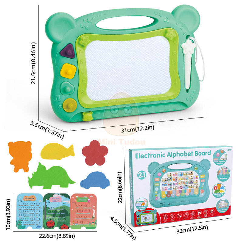 Magnetyczna tablica do pisania dla dzieci, zabawka do rysowania, język elektroniczny, maszyna do uczenia się, zabawki edukacyjne dla dzieci, prezent