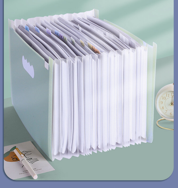 Suporte de arquivo vertical de várias camadas A4 Letter Rainbow, 25 camadas, 2000 folhas para a escola Armazenamento de papel de escritório 1pc