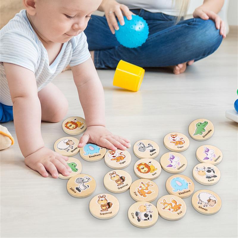 Verschillende Dier Patroon Bijpassende Memory Game Educatief Voorschoolse Leren Concentratie Matching Game Speelgoed Voor Kinderen Leeftijd 1-8