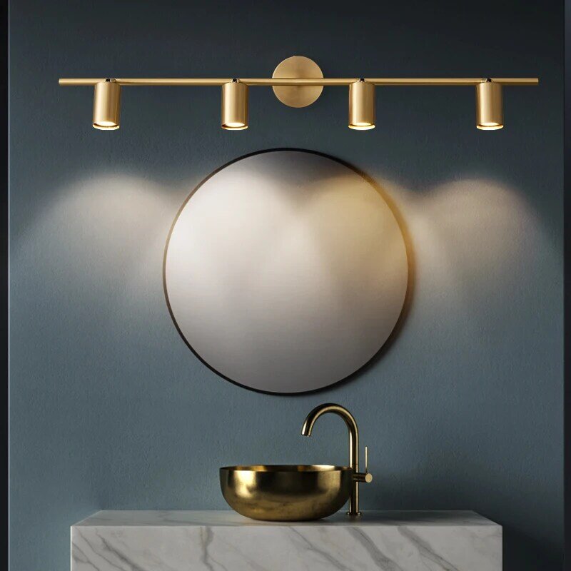 Classic Copper vanity lights fixture Brass Mirror Front Lamp LED Sconce Decoration Home Bathroom Light Over Mirror