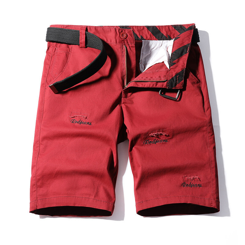 Letnie męskie wygodne szorty męskie luźny krój bawełniane szorty Cargo modne krótkie spodnie