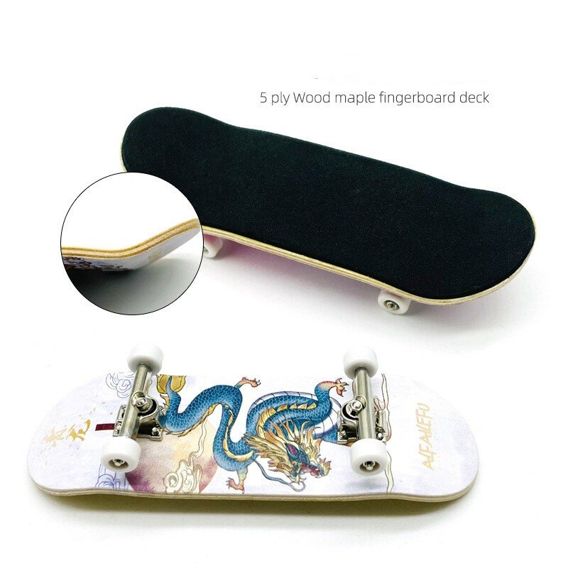 Creative Mini Finger Skateboard Fingerboard Colourful Skatepark Maple Double Rocker Sport Bearings and Palm Slide Board