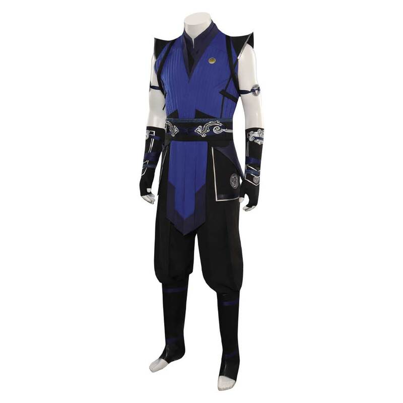 Mortal Kombat Cosplay Masculino, calças e máscara, conjunto completo de roupas, disfarce de brincadeiras, sub-zero, traje de Carnaval de Halloween