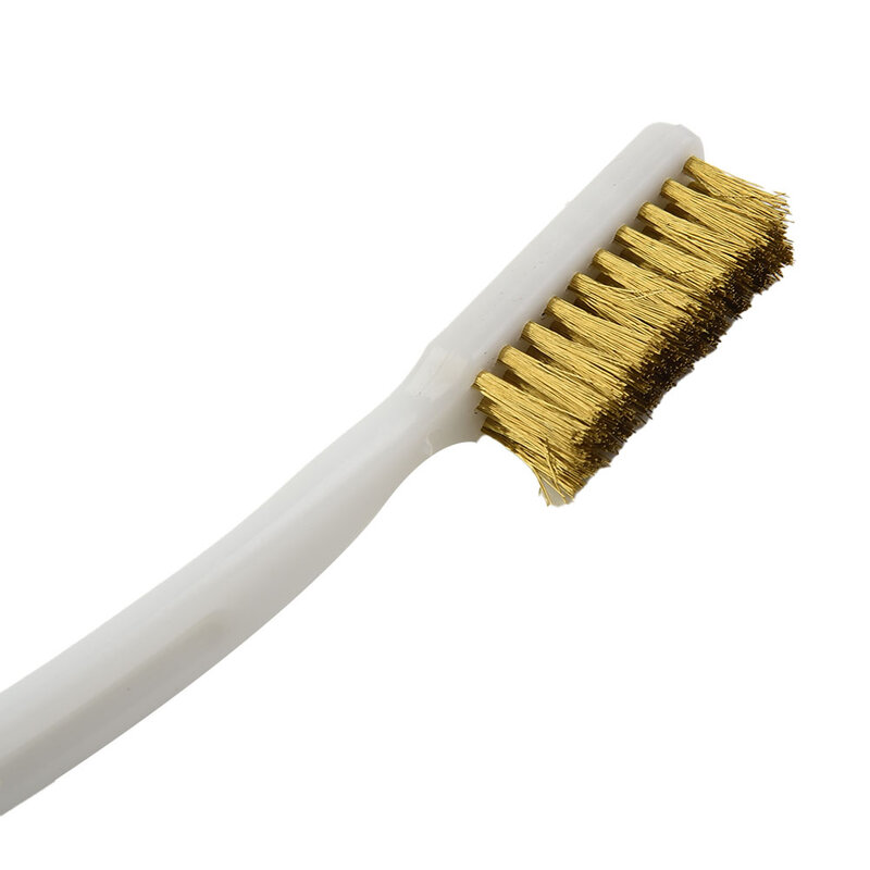 Forniture utile pratica spazzola metallica in ottone durevole 17.5*1.2*2cm pulizia per dispositivi industriali lucidatura casa