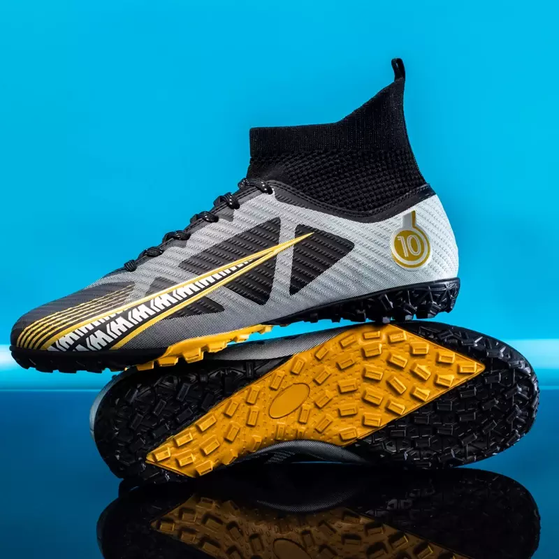 Męskie FG/TF korki Futsal profesjonalne Unisex antypoślizgowe buty do zewnętrzna piłka nożna treningowego z dziecięce buty do piłki nożnej trawą