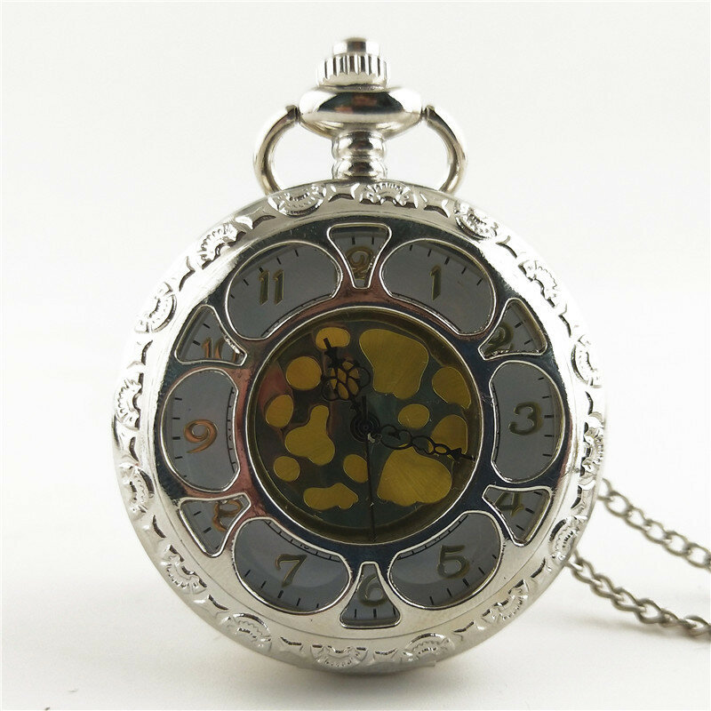 남성용 할로윈 스몰 모드 절묘한 쿼츠 포켓 시계, 라운드 케이스 펜던트 목걸이 체인, 절묘한 시계 선물, 신제품