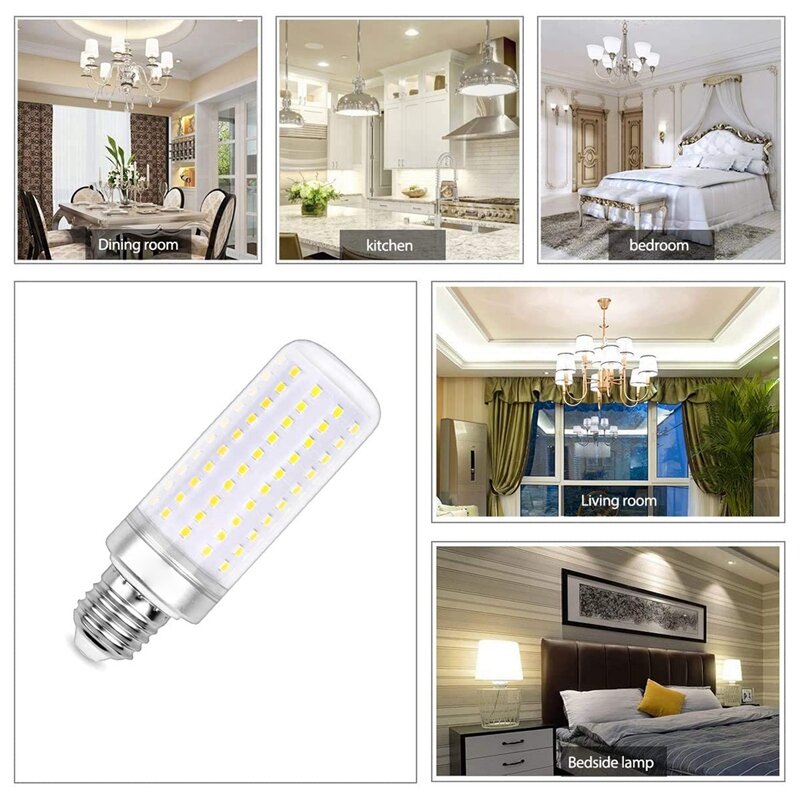 E27 LED Light Bulbs,3 Pcs 3000K Warm White Incandescent Bulbs 15W LED Corn Light Home Lighting Pack