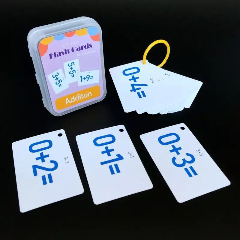 Mainan matematika Montessori kartu Flash matematika tambahan subtraksi divisi perkalian pendidikan permainan matematika mainan aritmatika anak