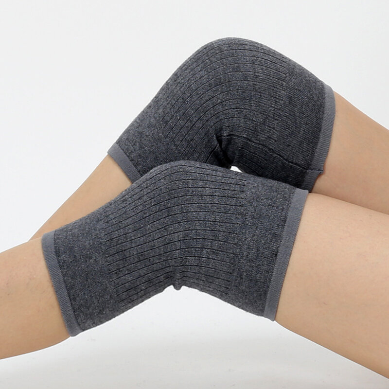Dames Wollen Gebreide Kniebeschermer Winter Kasjmier Warme Anti-Slip Elastische Knie Mouw Gewricht Enkelbeschermer Voor Yoga/Dans/Trainning