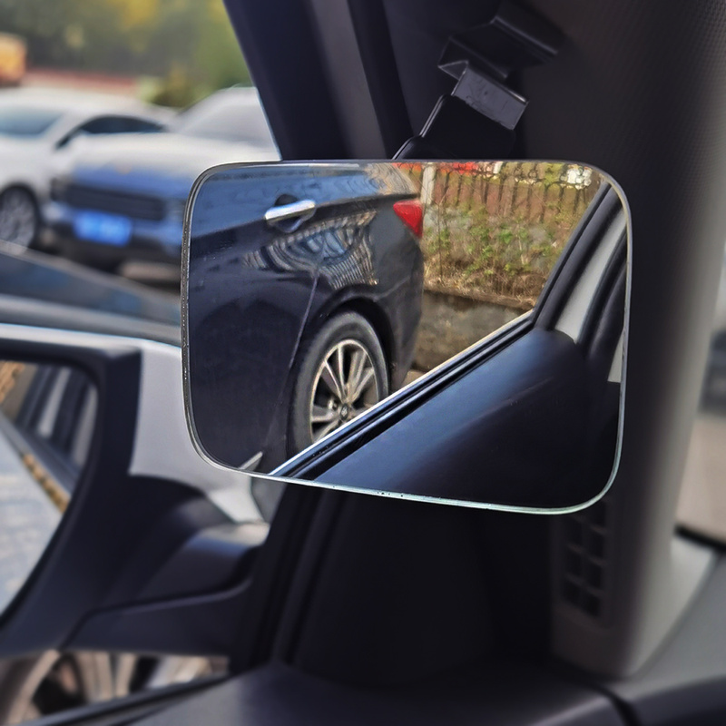 Espejo retrovisor auxiliar ajustable para Interior de coche, accesorio sin marco, gran angular de 360 grados