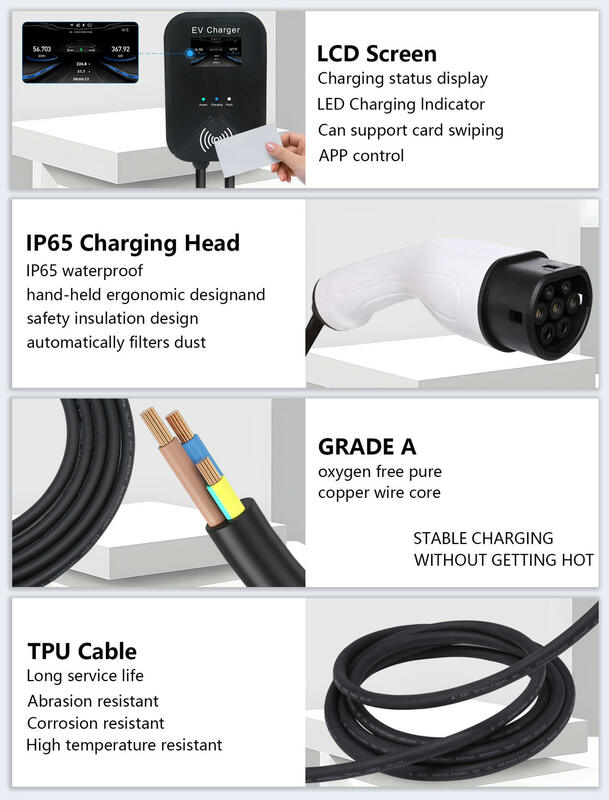 type1 typ2 ev car charger electric vehicle charging station ev charger charging stations 7kw 11kw 22kw 32a 16a