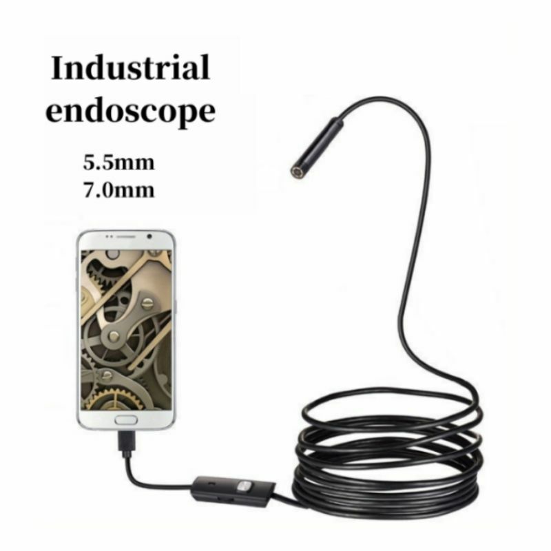 Endoscoop Camera Android 5.5 \ 7Mm 8.0Mm Lens Hardwired 1-10M Usb 3in1 TYPE-C Otg Micro Usb Waterpro Voor Auto Inspectie 0.01