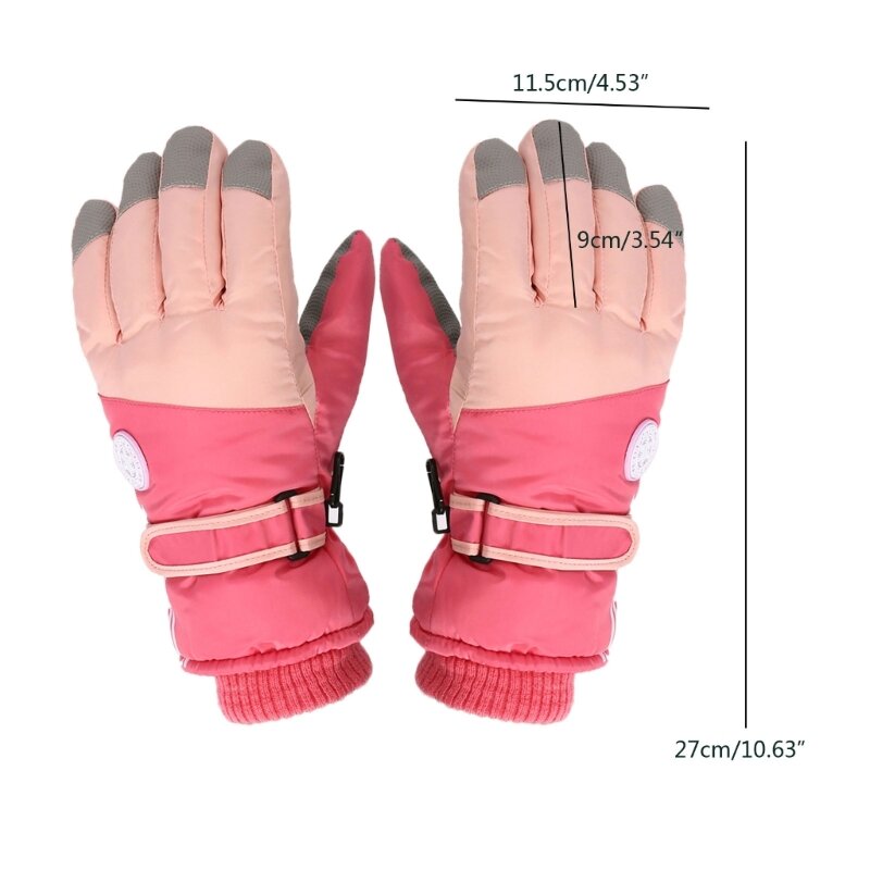 1 пара непромокаемых зимних варежек, детские перчатки на полный палец, детские утолщенные теплые спортивные варежки для отдыха