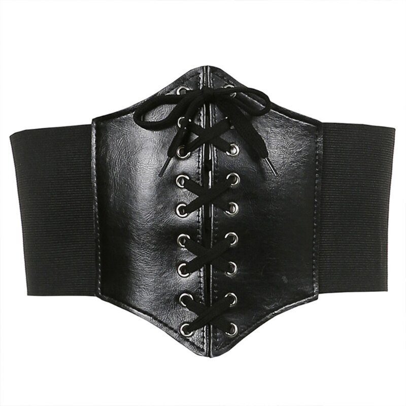Punk Push Up corsetto nero bianco corsetto Goth corsetti vita Harajuku clip di vita per abiti vita Vintage Shaper R7RF