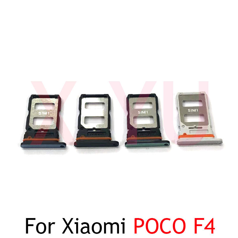 10PCS For Xiaomi Poco F4 / F4 GT SIM Card Tray Slot Holder Adapter Socket Single Dual Reader Socket