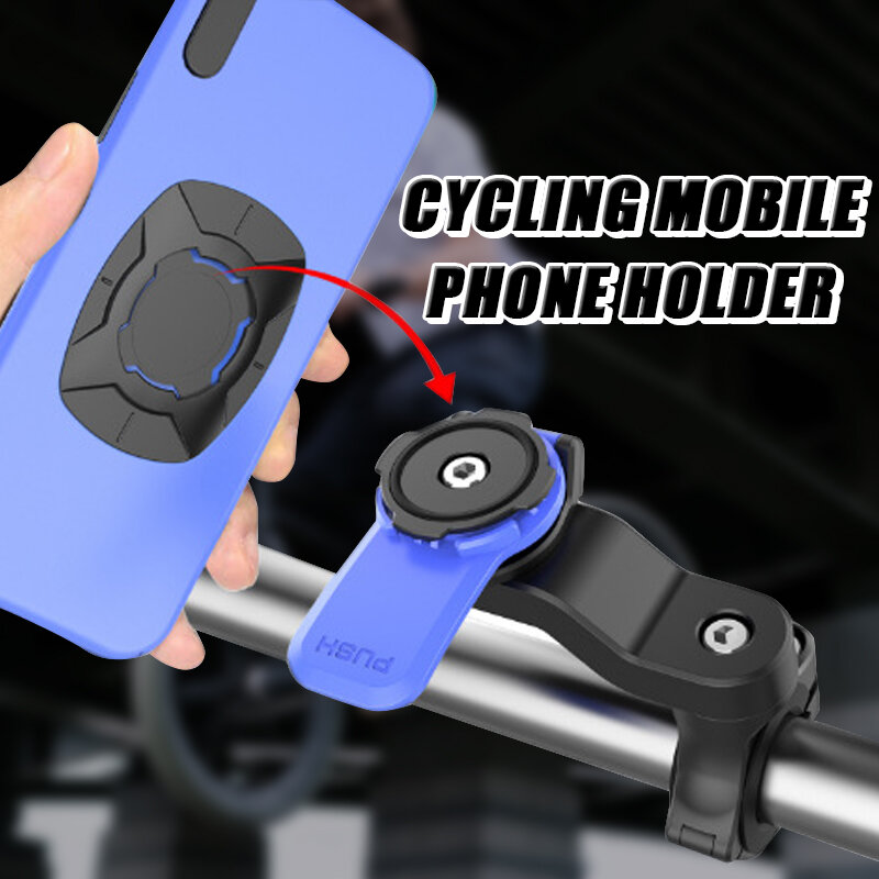 자전거 휴대폰 거치대 자전거 스템 휴대폰 마운트, MTB/로드 바이크 사이클링 폰 클램프 잠금 장치, 빠른 부착 및 분리, 범용