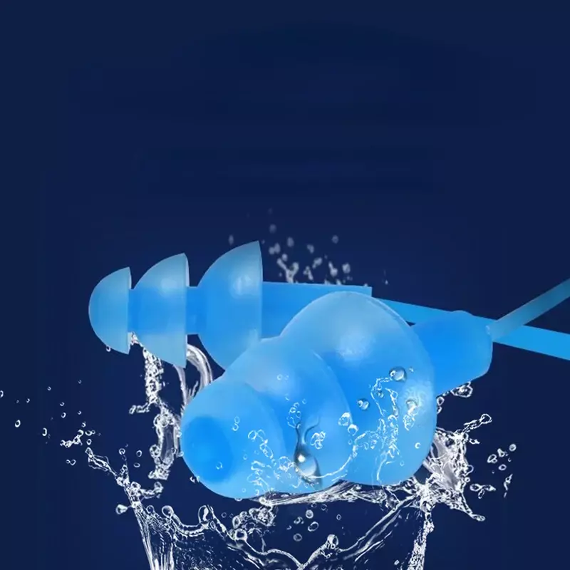 1-teiliger Silikon-Ohr stöpsel für Wassersport arten mit Lanyard-Ohr stöpseln zur Geräusch reduzierung