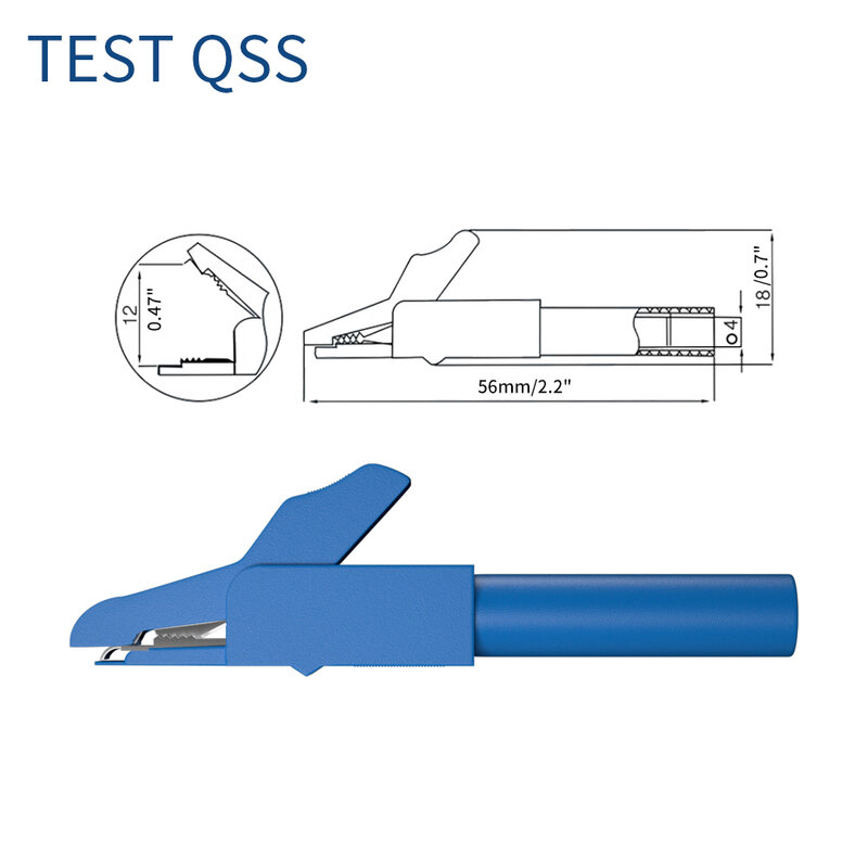QSS Kit timah uji Multimeter 4MM steker pisang ke buaya uji Lead klip dengan uji Probe belakang Kit buaya klip Q.T8008