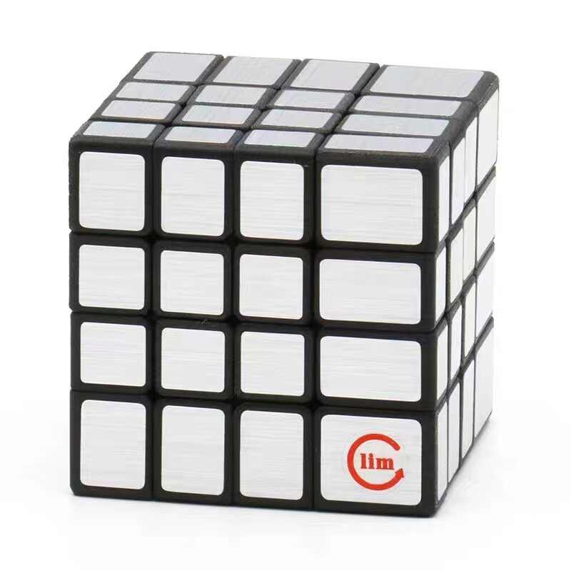 LIM-cubo mágico con pegatina cepillada impresa en 3D para niños, Twisty juguete de rompecabezas, 4x4x4