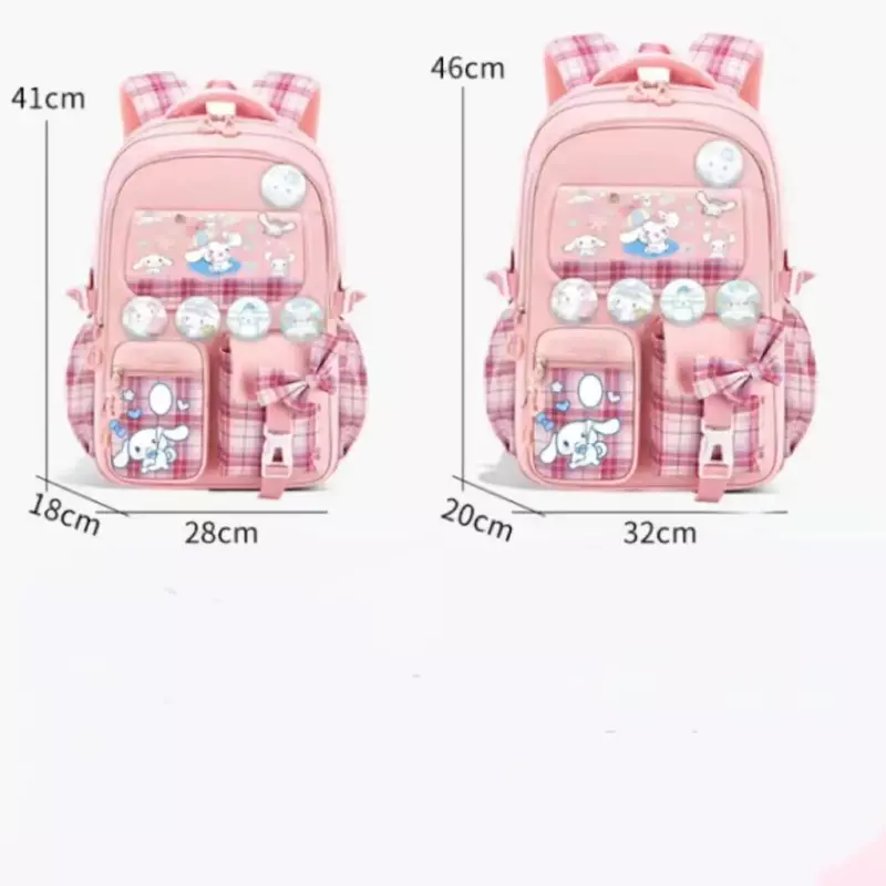 Sanrio Cinnamoroll милый модный рюкзак с принтом для учеников школы рюкзак для кампуса кавайная вместительная сумка