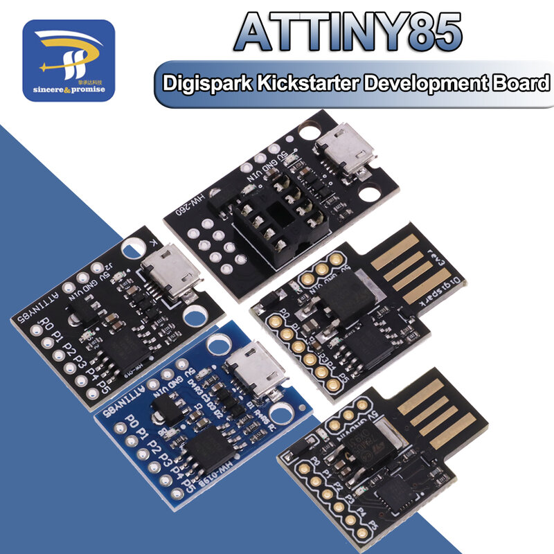 لوح تطوير TYPE-C صغير ATTINY85 من attini أزرق أسود TINY85 وحدة لأردوينو IIC I2C USB ATTINY45