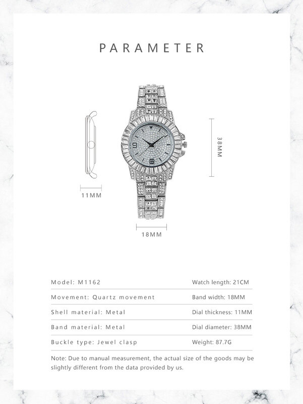 女性のための高級クォーツ時計,ヒップホップスタイルの腕時計,aaa品質,ゴールド,送料無料