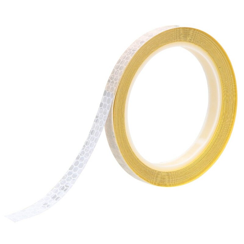 8m Reflective Tape PVC Bicycle Wheels Reflect Fluorescent Sticker Bike Reflective Sticker Strip Tape For Cycling-Warning Safety
