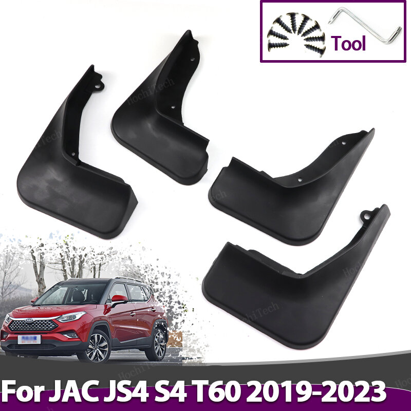 Брызговики, брызговики, передние и задние автомобильные аксессуары, 4 шт., брызговики для JAC JS4 Refine S4 T60 Sei 4 iEVS4 Sehol X4 2019-2023