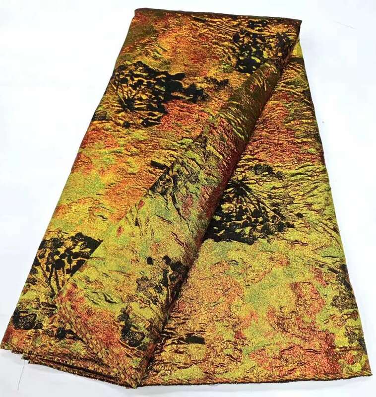 Telas de encaje francés de brocado Jacquard nigeriano, tejido de Organza de encaje africano de alta calidad para costura de vestido de fiesta de boda, 2023