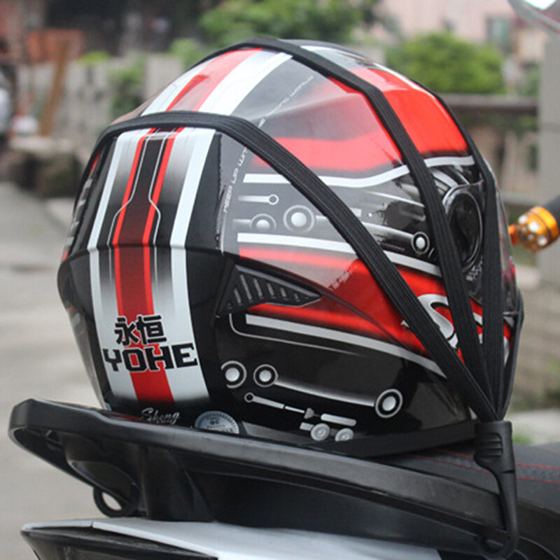 2 haken motorfietsen sterkte intrekbare helm bagage elastische touwriem nieuwe dropshipping