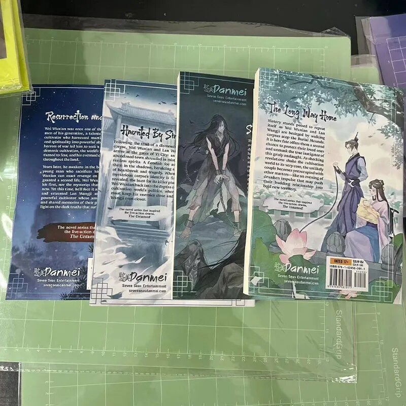 5หนังสือ/ชุดนิยายภาษาอังกฤษหนังสือปรมาจารย์แห่งการเพาะปลูกปีศาจนวนิยาย Mo Dao Zu Shi vol. 1-5การ์ตูนนิยายการ์ตูนมังงะภาษาอังกฤษ