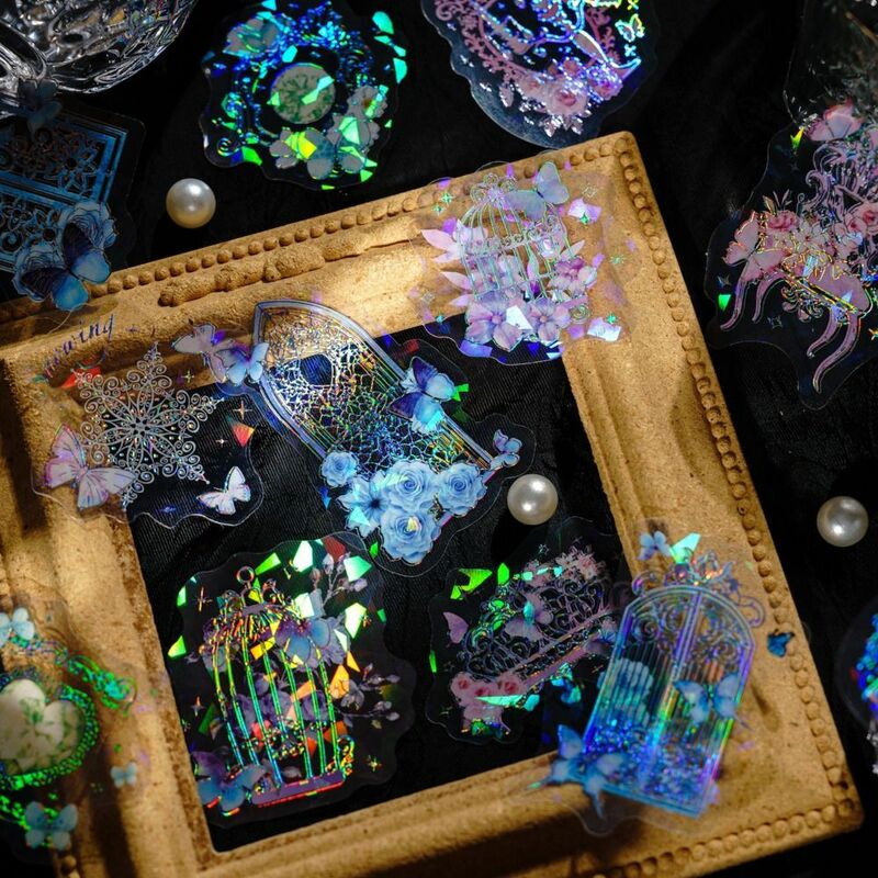 DIY ремесла Галактический сад наклейка декоративные эстетические мечтательные эстетические наклейки блестящие ледяные кристаллы коллаж наклейки Goo Card