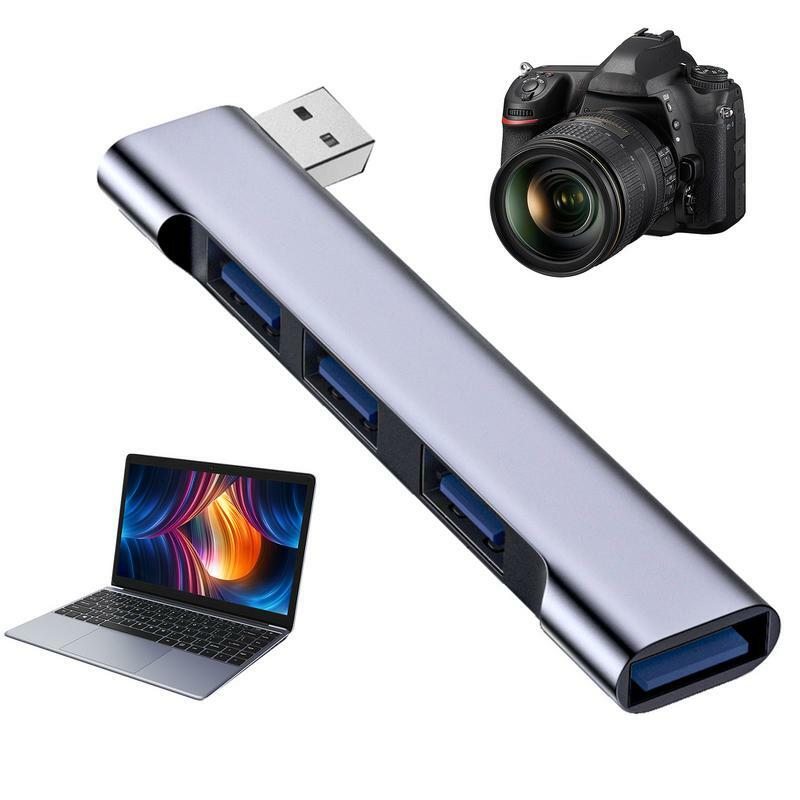 USB 3.0 Tipo C Multi Splitter Adapter, Hub USB Multi Port para Laptop, Acessórios para Computador, 4 Portas