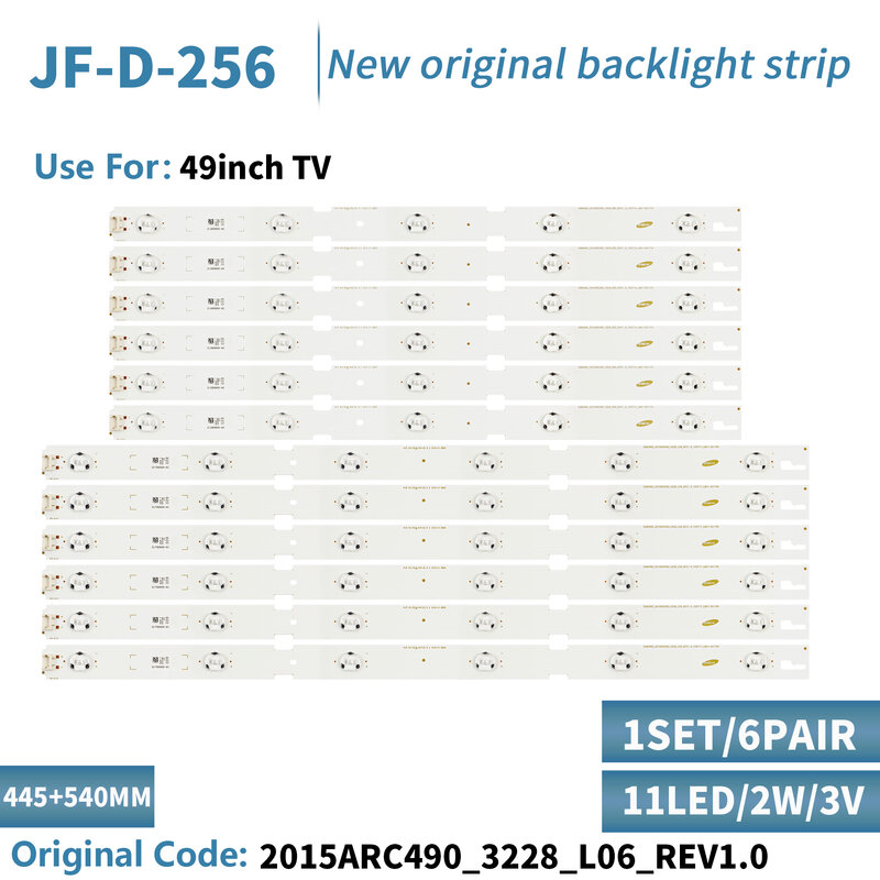 LED Strip For GRUNDIG 49VLE5523BG 49GFB6623 49VLE6523BL 49LENZA6627 49VLE6565BL LM41-00177A 00176A IC-B-HWCR49D640L HWCR49D640R