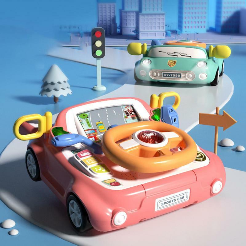 Steering Wheel Toys Multifunctional Design Pretend Play Driving Learning Toy Steering Wheel Kids Early Car Driving Toy Safe
