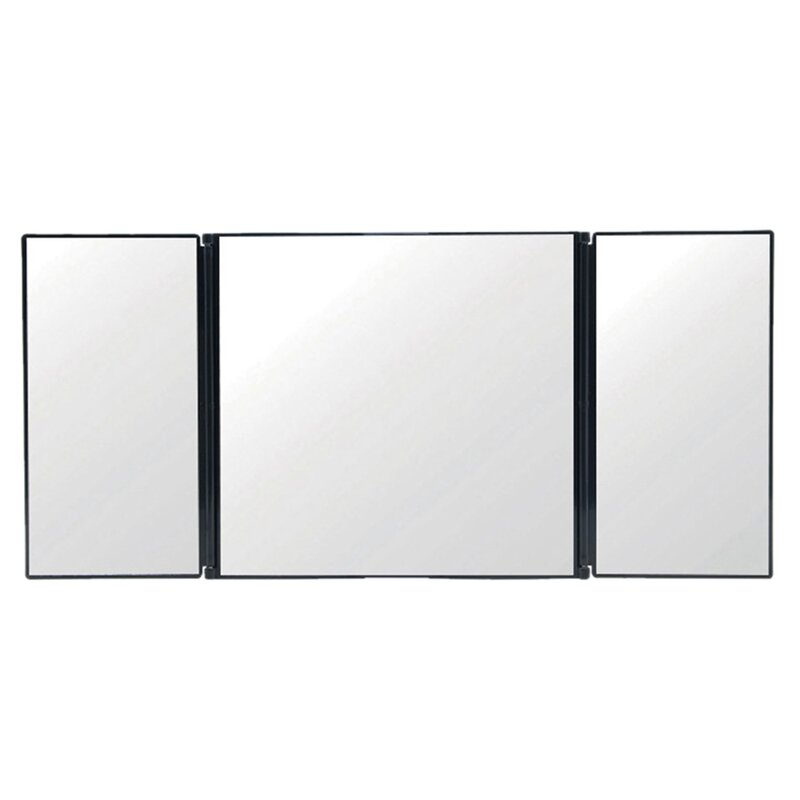 مرآة زينة قابلة للطي للسيارة ، مرآة ظلة قابلة للتعديل ، مرآة ديكور داخلية للسيارة ، 3 أقسام