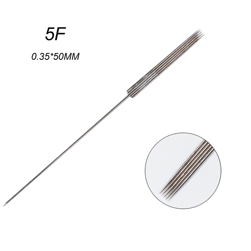 5F High Quality Tattoo Permanent Makeup Eyebrow Liner Needles （0.35*50MM）