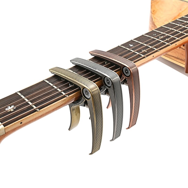 กีต้าร์ Capo สังกะสีอัลลอยกีตาร์ Tunings Tone คลิปสำหรับ6 Strings Acoustic Electric Ukulele Banjo Mandolin Bass Instruments