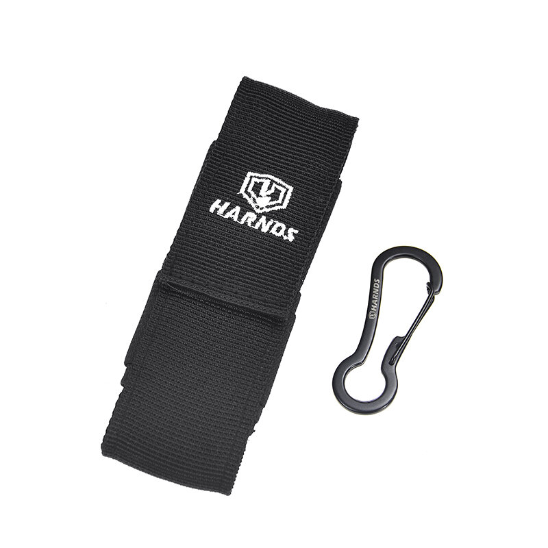 Harnds AK4010 Ballistic Nylon Sheath Multi Tool Holster Elastic Side Panels Knife Pouch With Carabiner