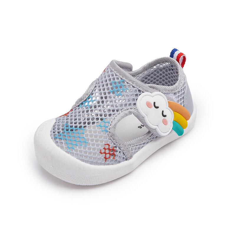 Sandales en maille respirante pour bébés garçons et filles, chaussures de sport d'extérieur, Parker fermé, chaussures de marche Velcro, été